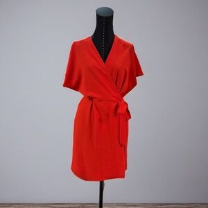 Topshop Vibrant Red Wrap Dress